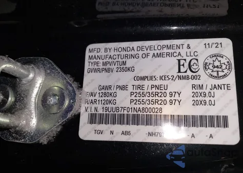 2022 Acura Tlx z USA, uszkodzony, nr VIN 19UUB7F01NA800028